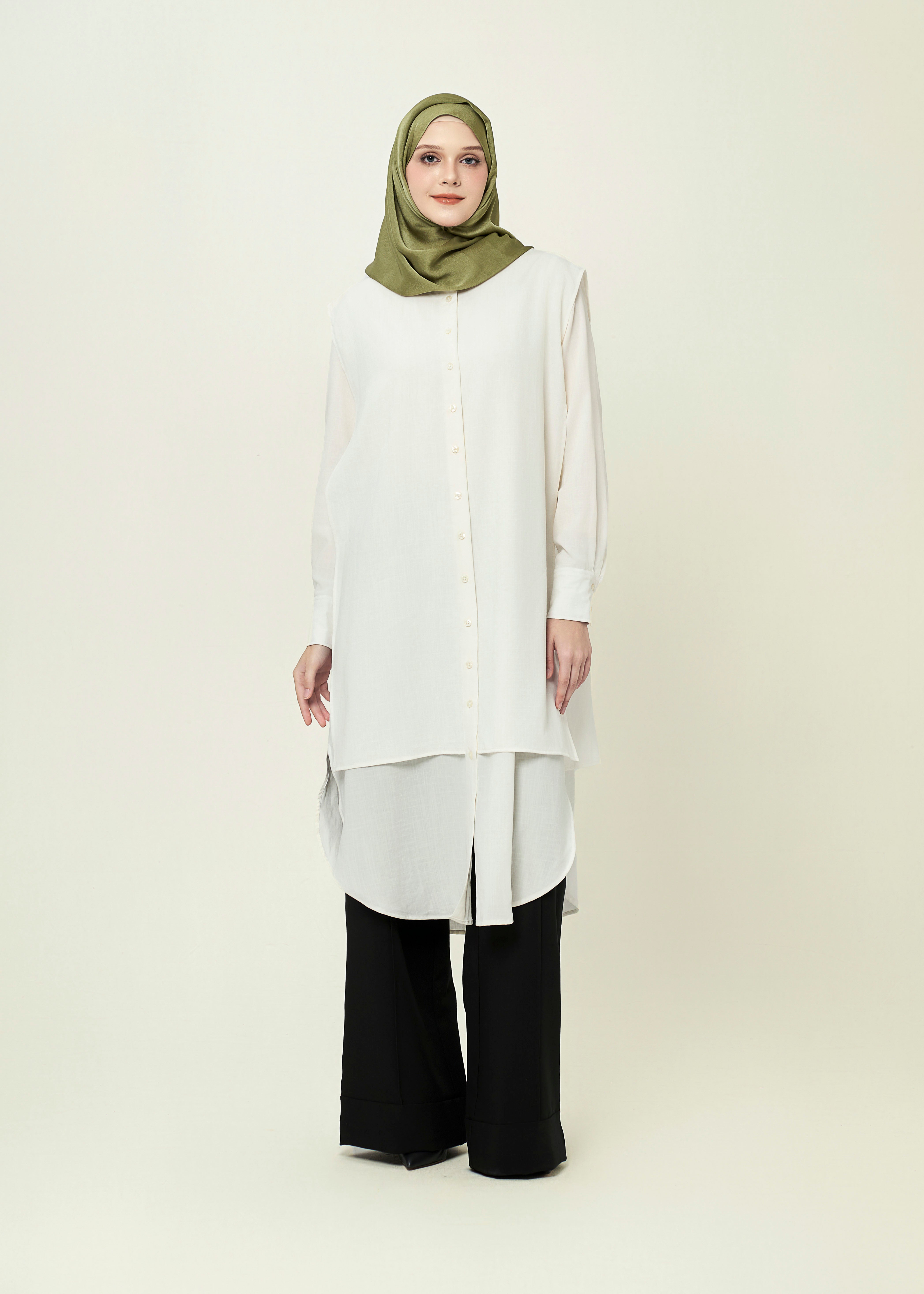 Lilium Cascade Layered Shirt by Minnaba