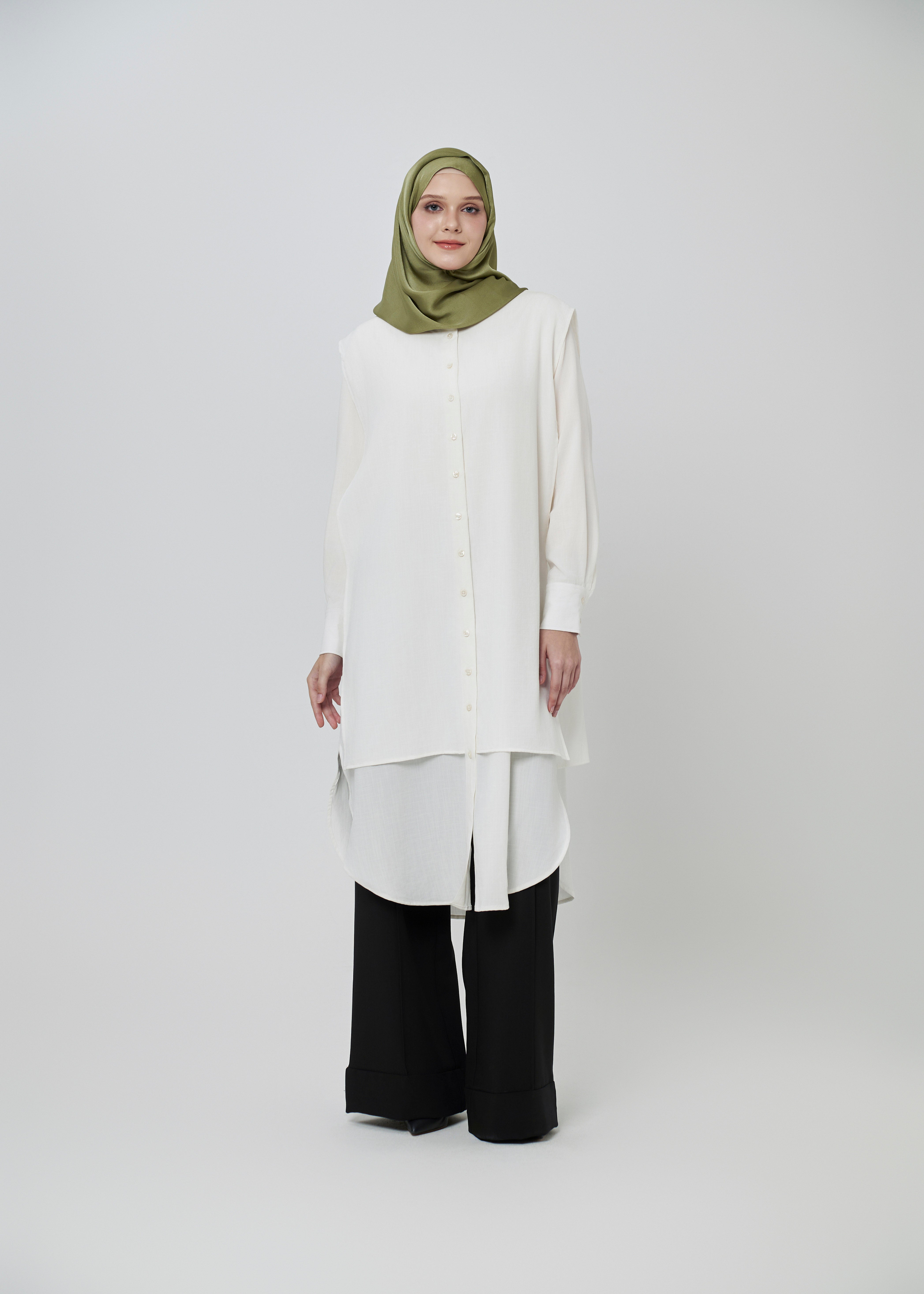 Lilium Cascade Layered Shirt by Minnaba