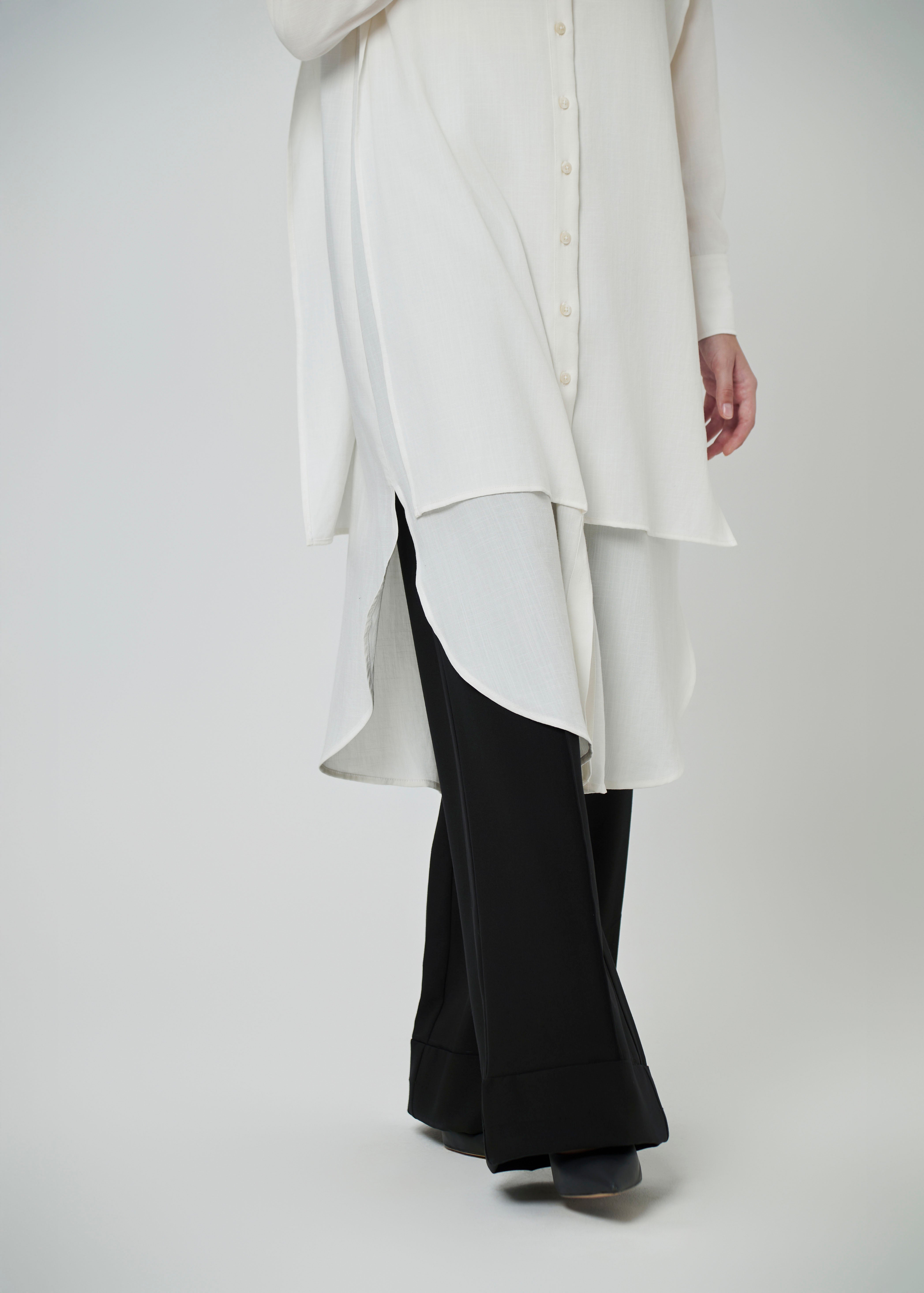 Lilium Cascade Layered Shirt by Minnaba
