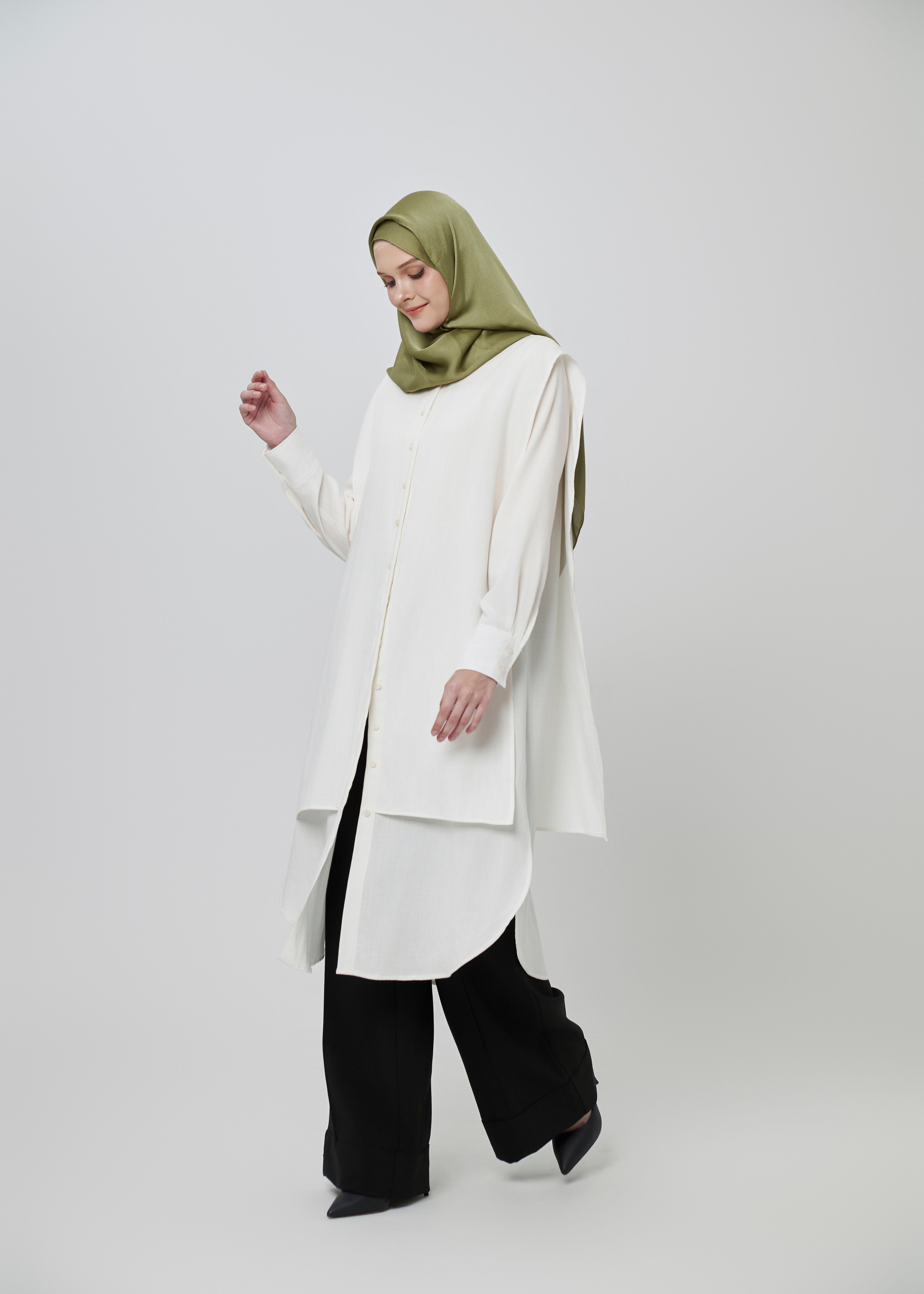 Lilium Cascade Layered Shirt by Minnaba