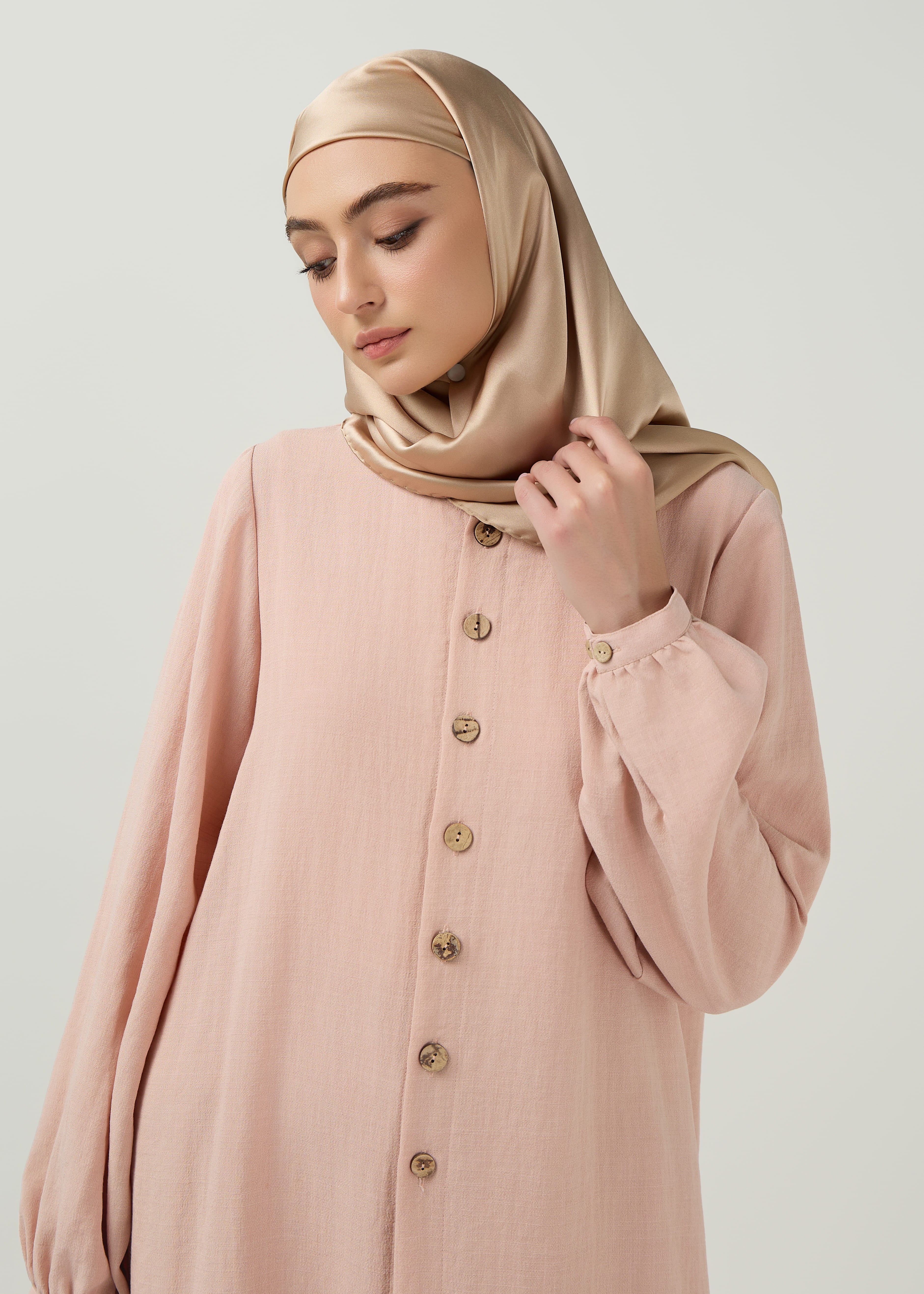 Spring Breeze Cape Tunic in Blush Sand – Modest Fashion by Minnaba