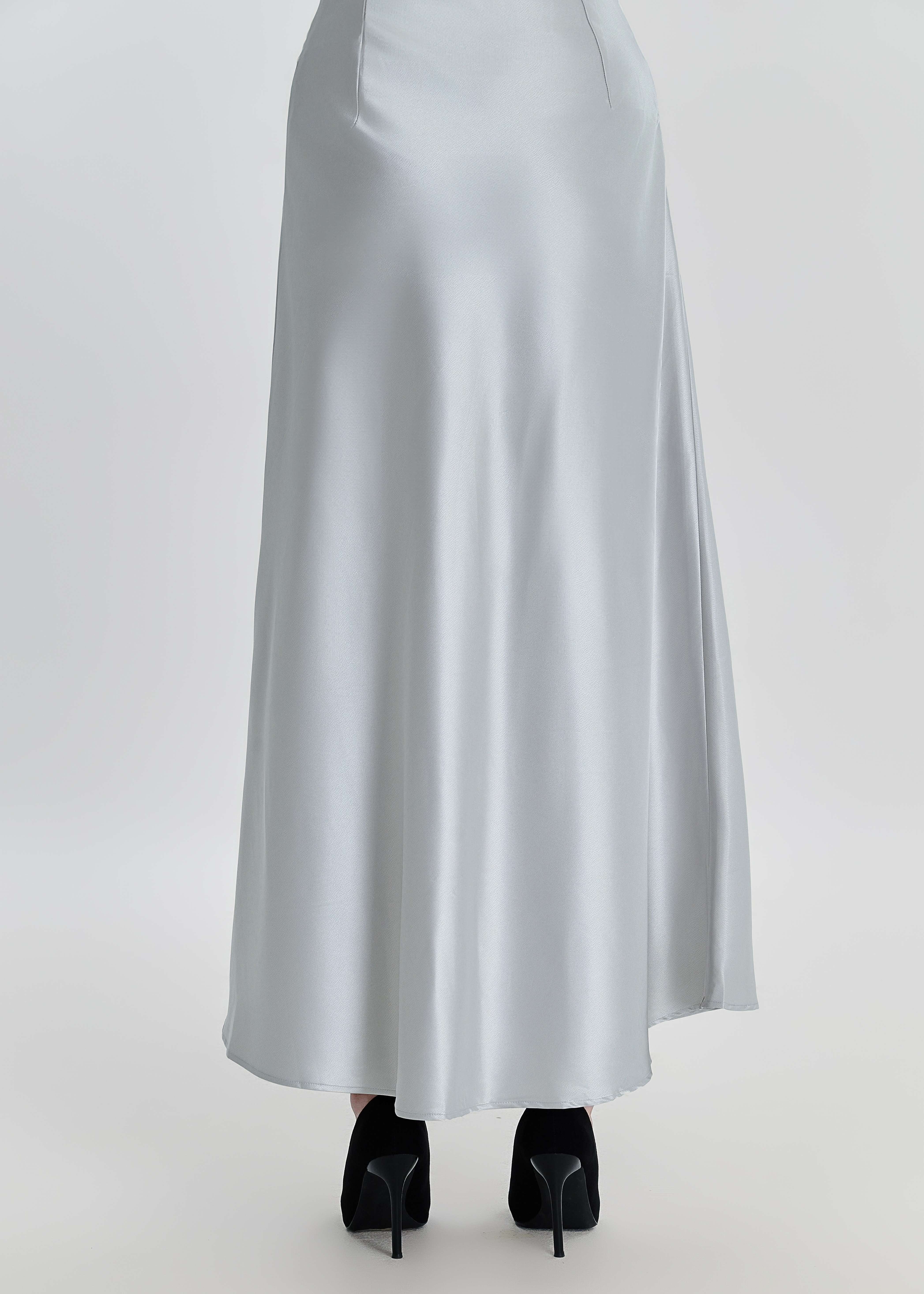 Dewy Veil Skirt - Moonlight Silver by Minnaba