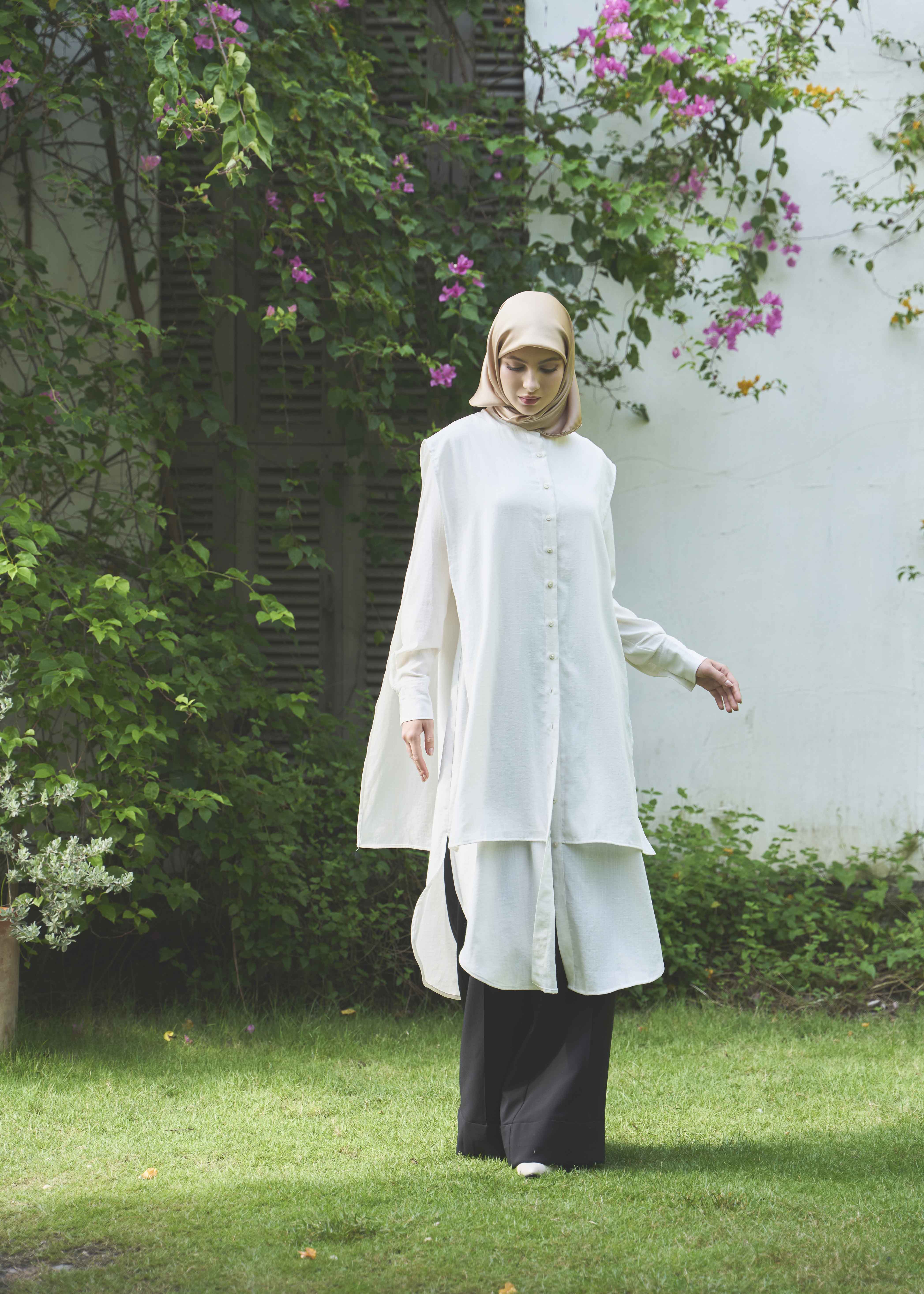 Lilium Cascade Layered Shirt by Minnaba