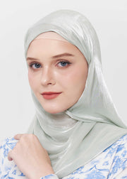 Grace Satin Hijab - Sage Green by Minnaba