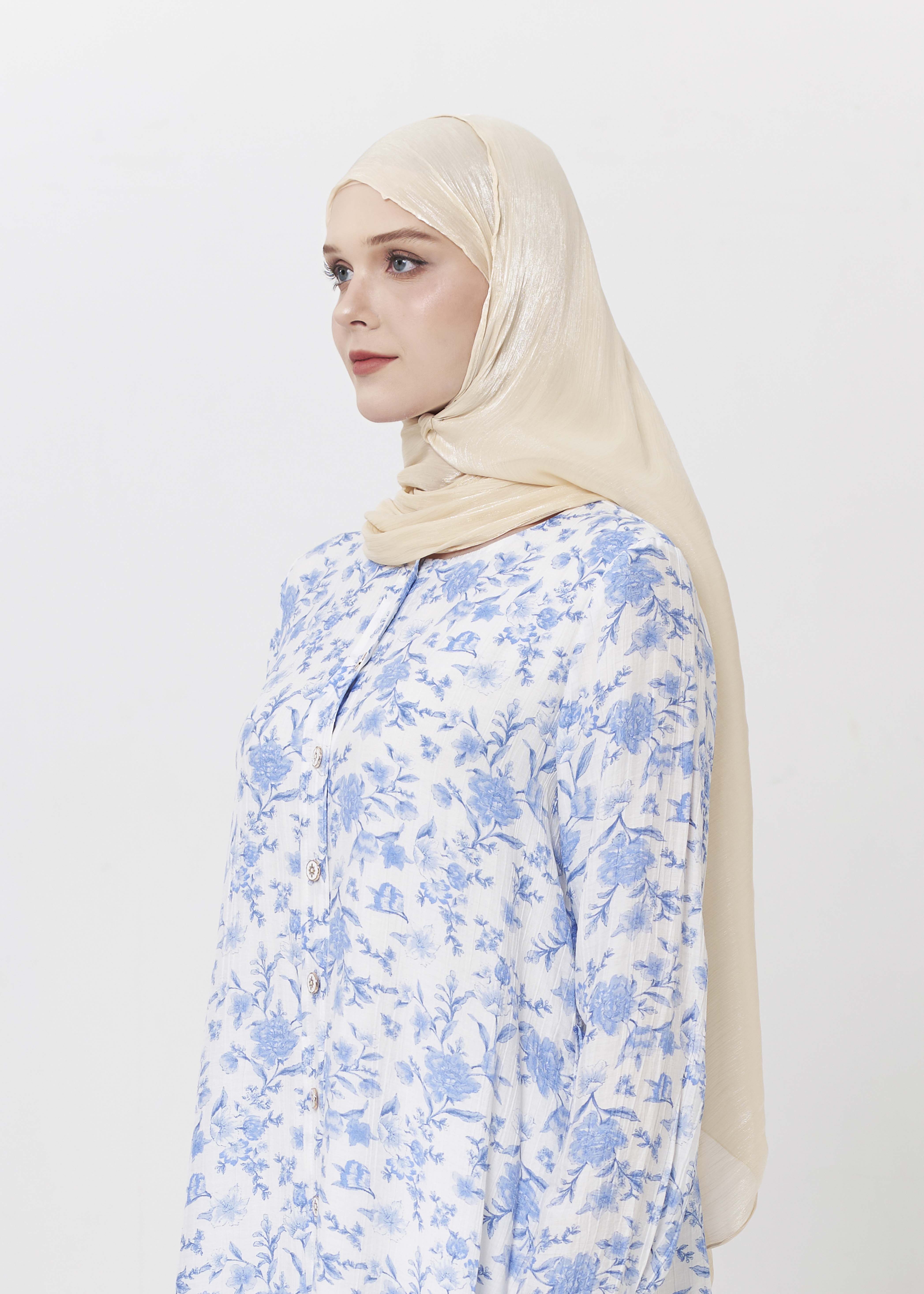 Grace Satin Hijab - Vanilla Cream by Minnaba