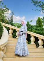 Bluebell Charm Maxi Dress – Ribbon Edition - Cobalt Bloom by Minnaba