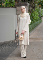 Latte Grace Trousers in Ivory – Modest Fashion by Minnaba