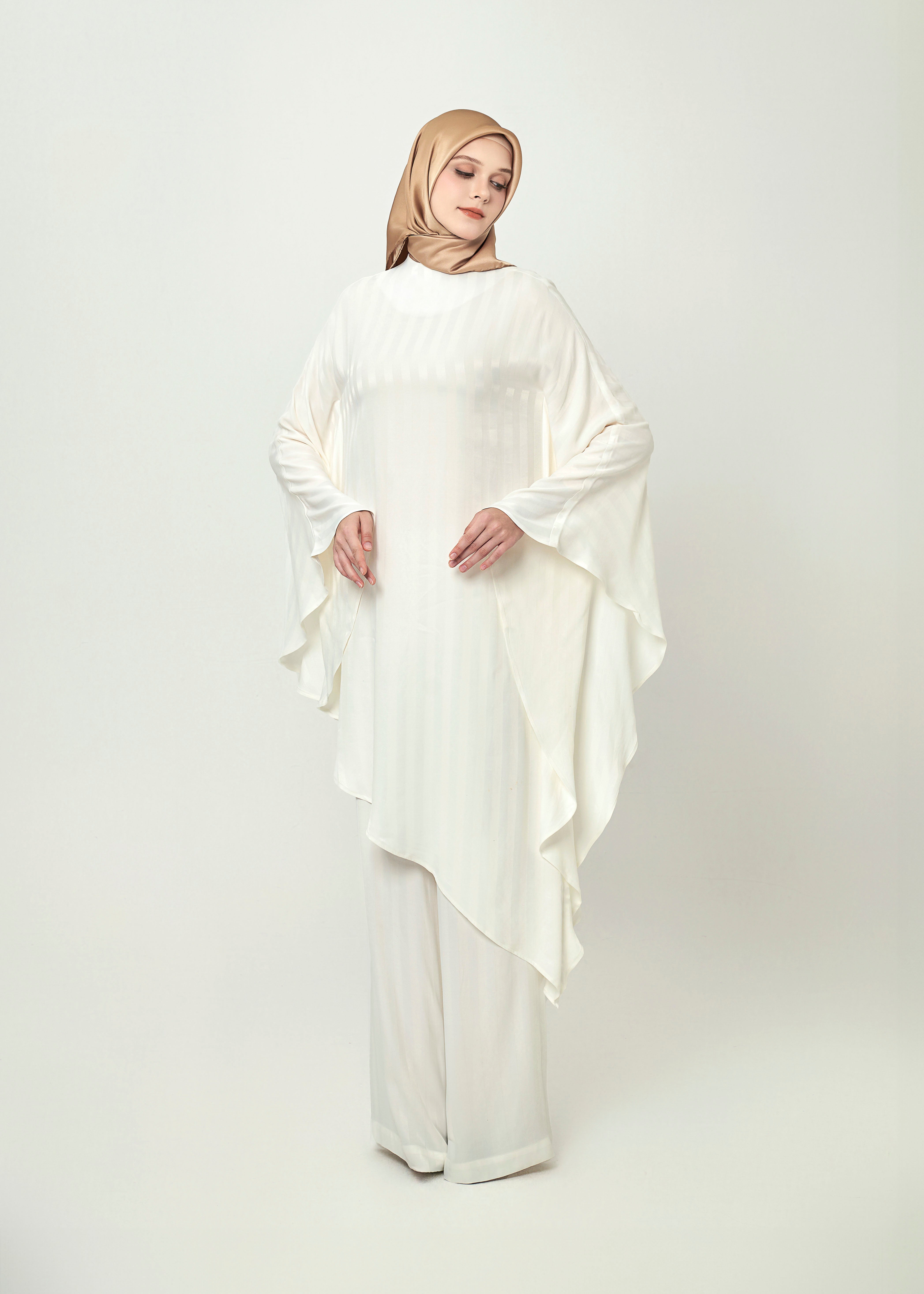 Sunset Breeze Cape Tunic - Silken Ivory by Minnaba