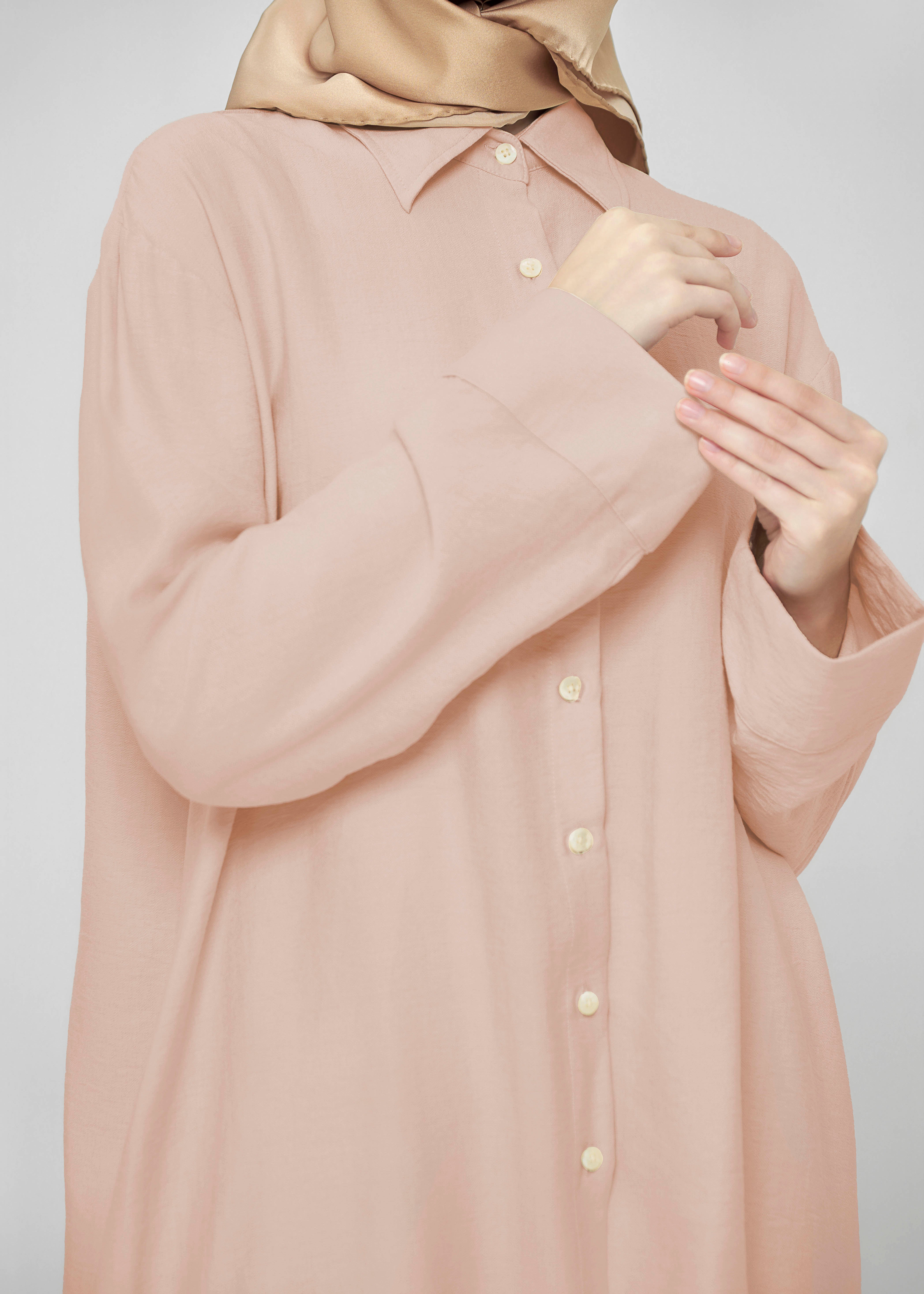 Oasis Fold Shirt - Blush Beige by Minnaba