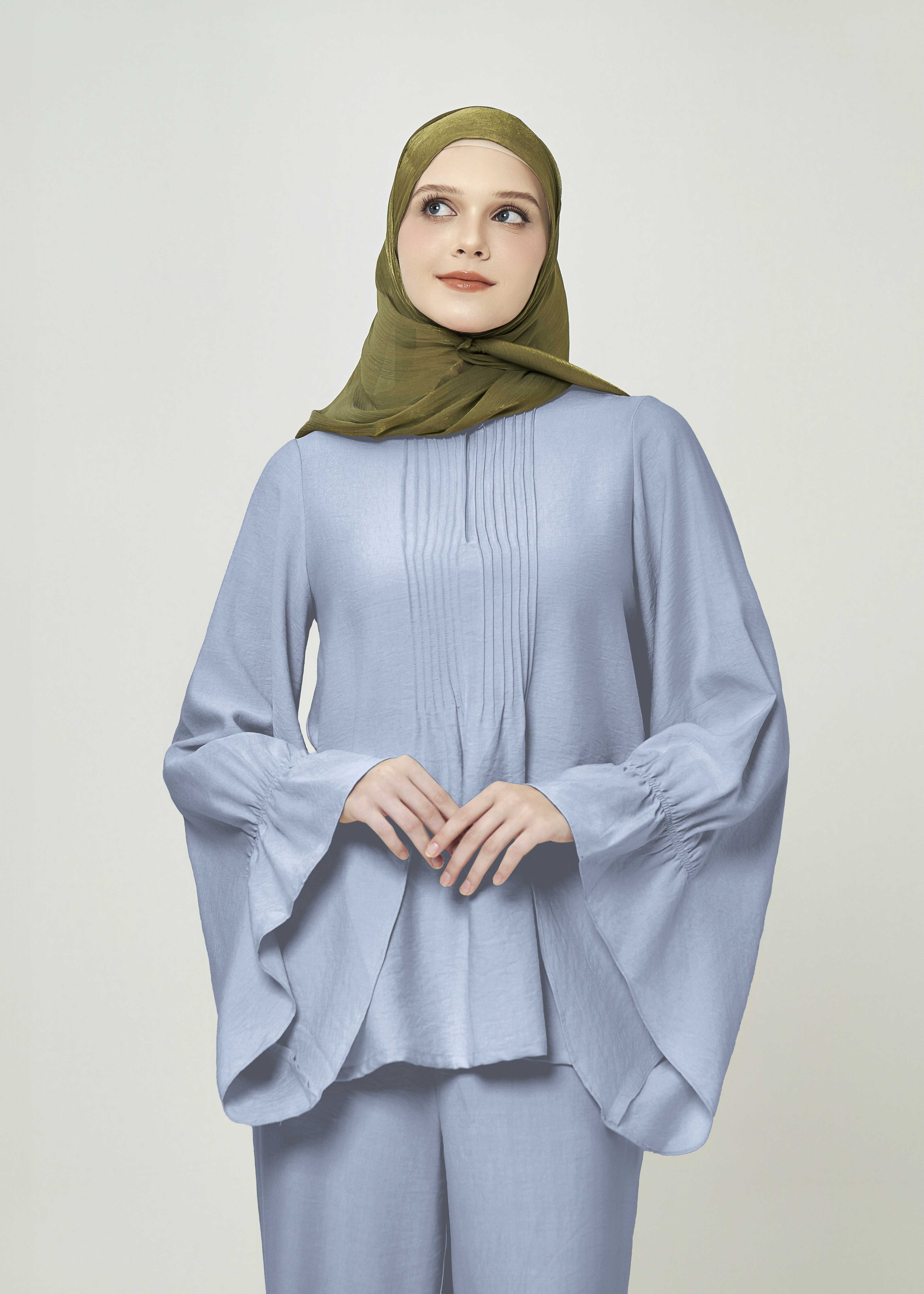 Celestine Bell-Sleeve Sets - Powder Blue