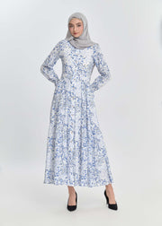 Azure Bloom Tiered Maxi Dress - Cobalt Bloom by Minnaba