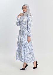 Azure Bloom Tiered Maxi Dress - Cobalt Bloom by Minnaba