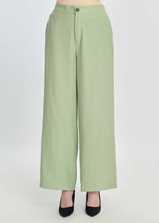 Elara Straight-Leg Pants - Celery Mist by Minnaba