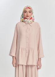 Solstice Gathered Sets - Blush Beige by Minnaba