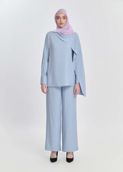 Asym Draped Sets - Powder Blue by Minnaba