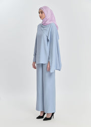 Asym Draped Sets - Powder Blue by Minnaba