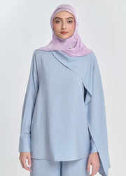 Asym Draped Sets - Powder Blue by Minnaba