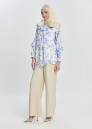 Pastel Reverie Tunic - Porcelain Vine by Minnaba