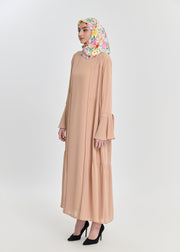 Honey Dune Flare Abaya by Minnaba