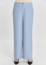 Elara Straight-Leg Pants - Powder Blue by Minnaba