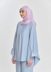 Celestine Bell-Sleeve Tunic - Powder Blue by Minnaba