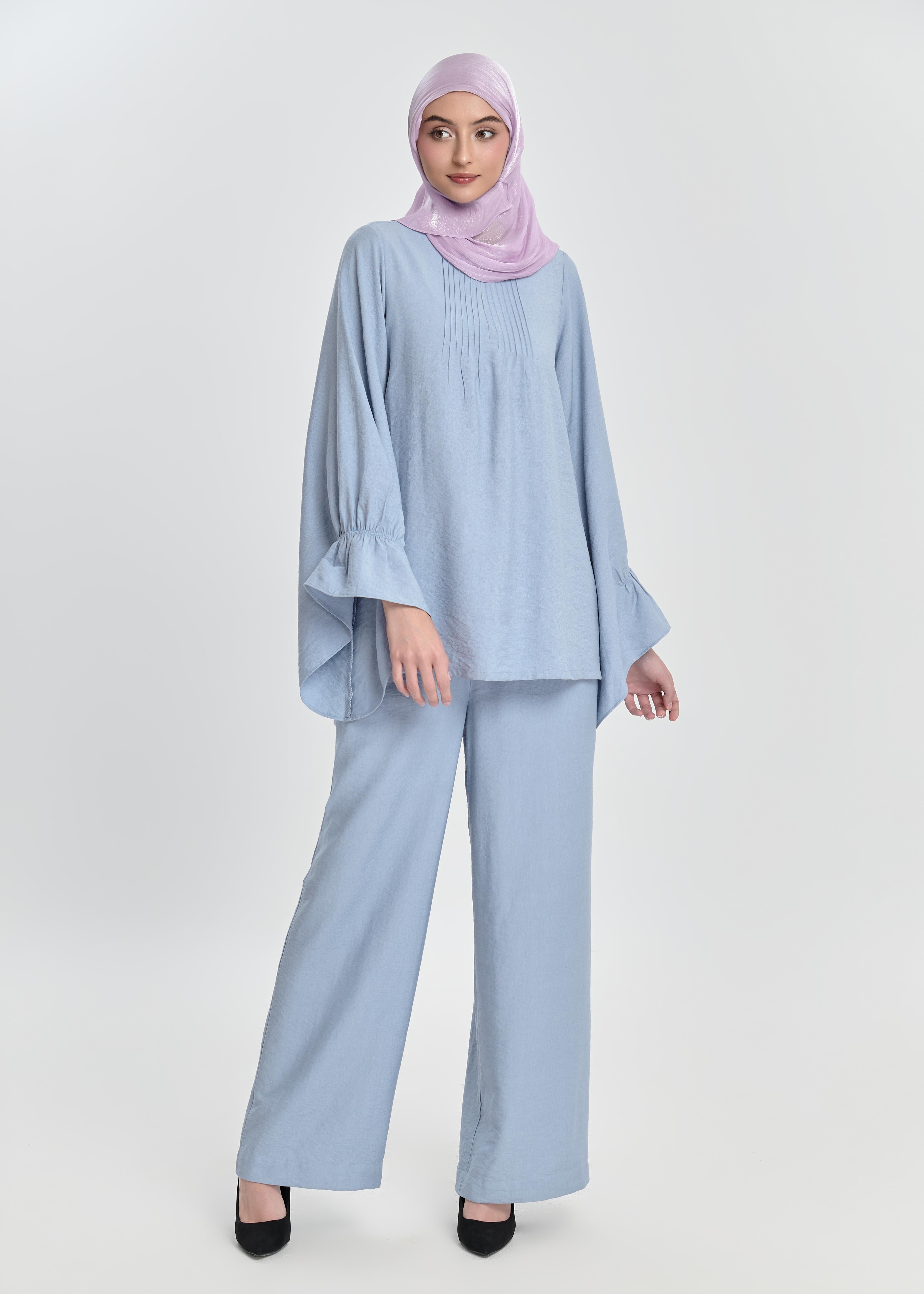 Celestine Bell-Sleeve Sets - Powder Blue by Minnaba