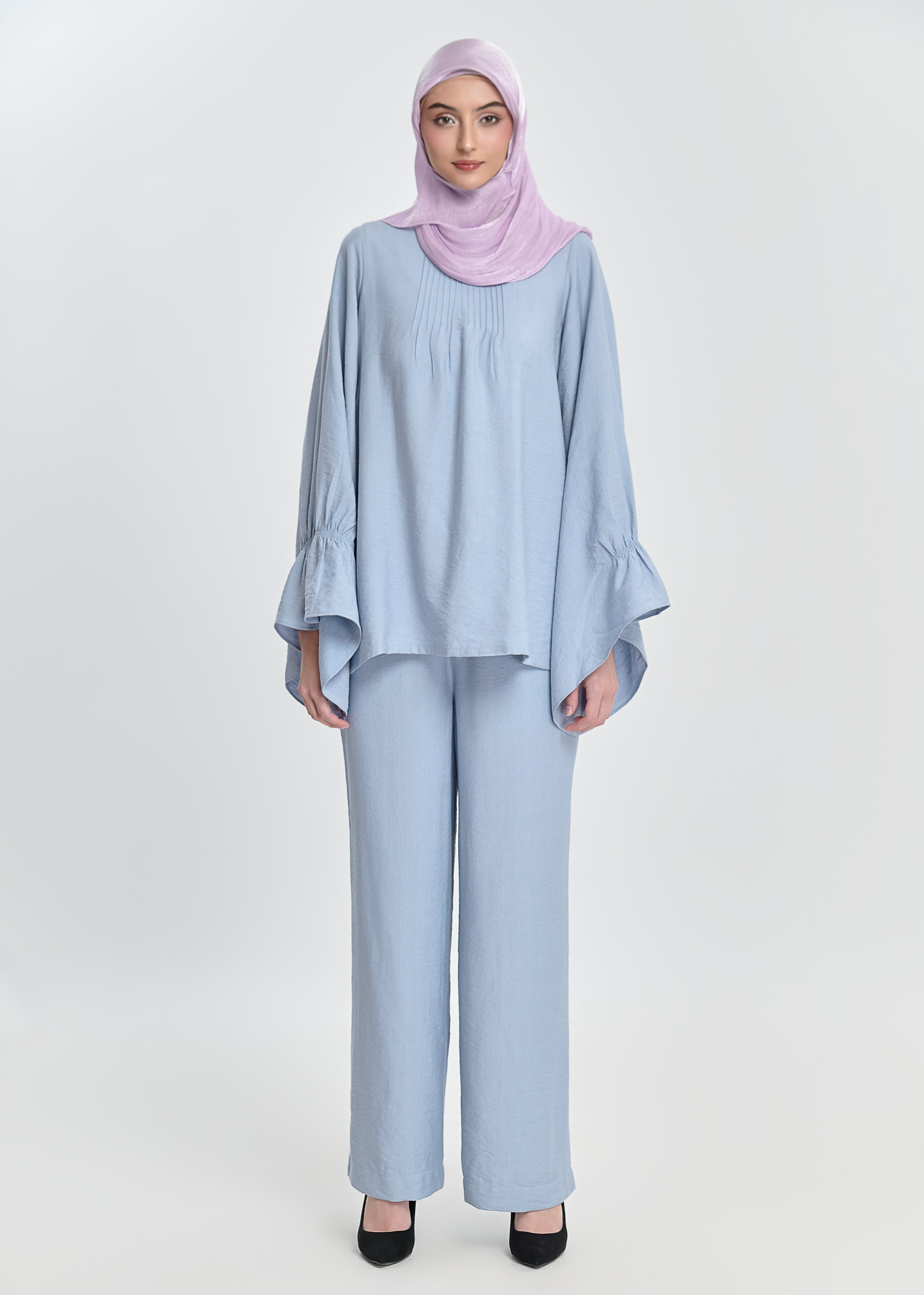 Celestine Bell-Sleeve Sets - Powder Blue by Minnaba