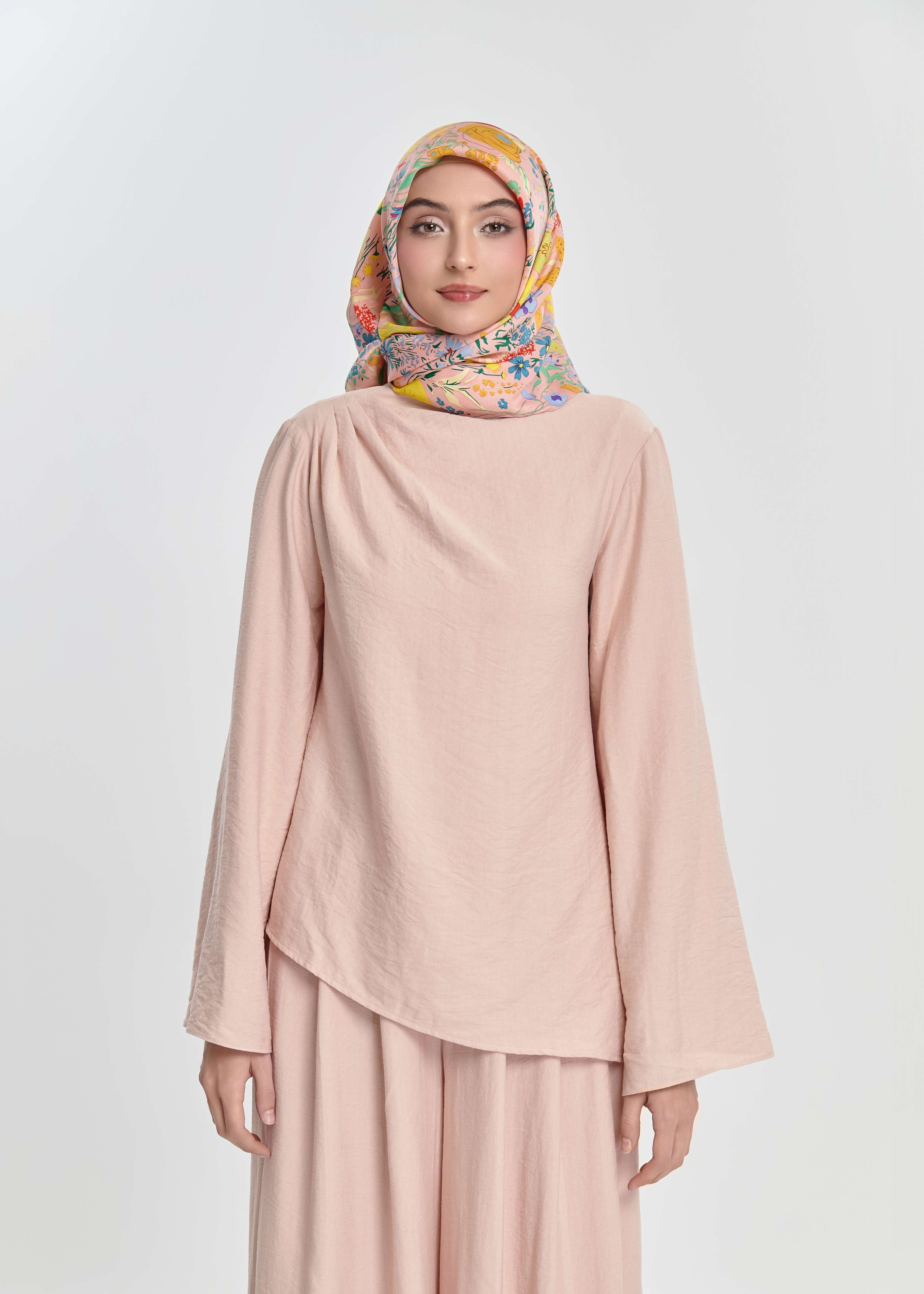 Pearl Bloom Flare Tunic - Blush Pink by Minnaba