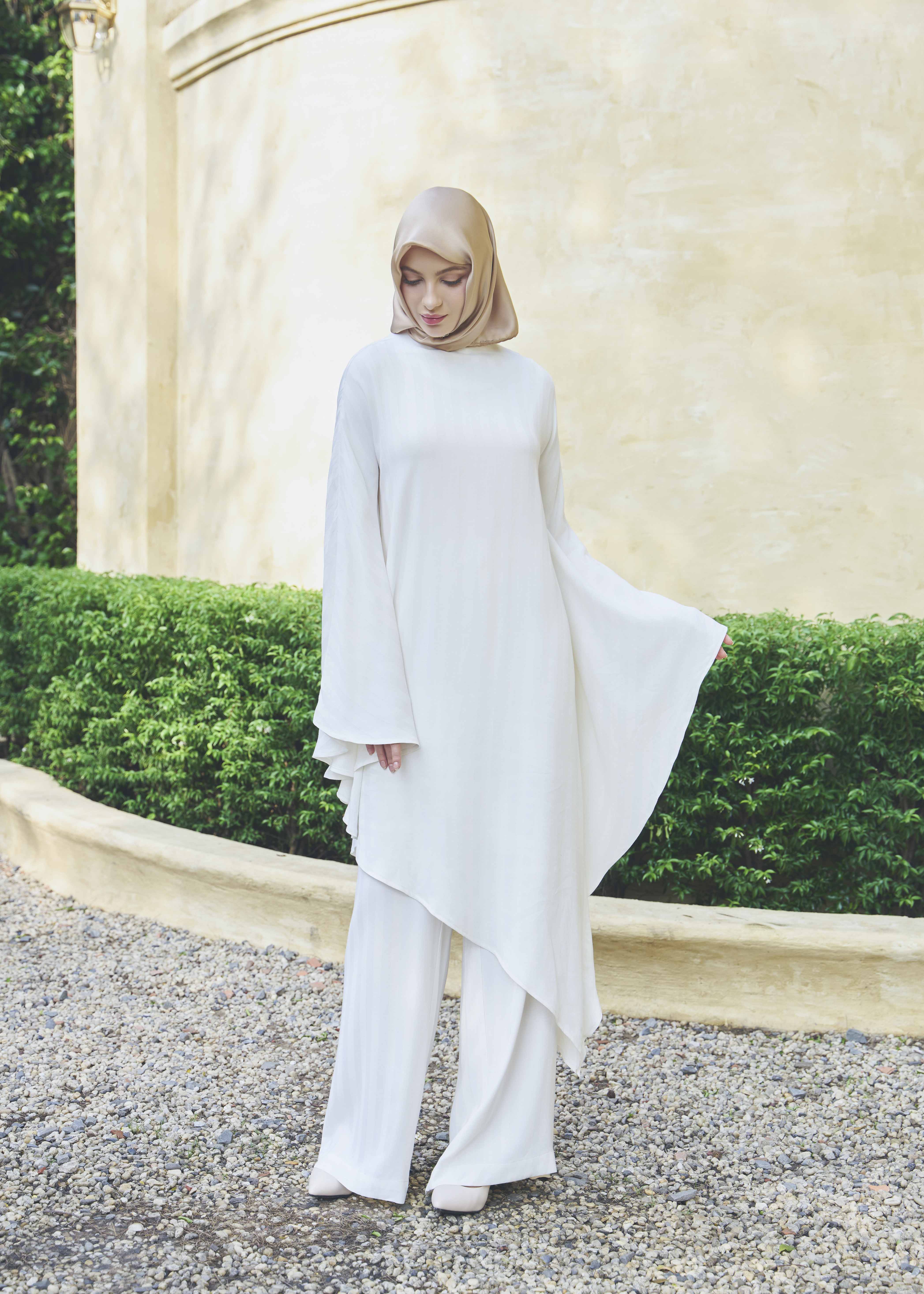Sunset Breeze Cape Tunic - Silken Ivory by Minnaba