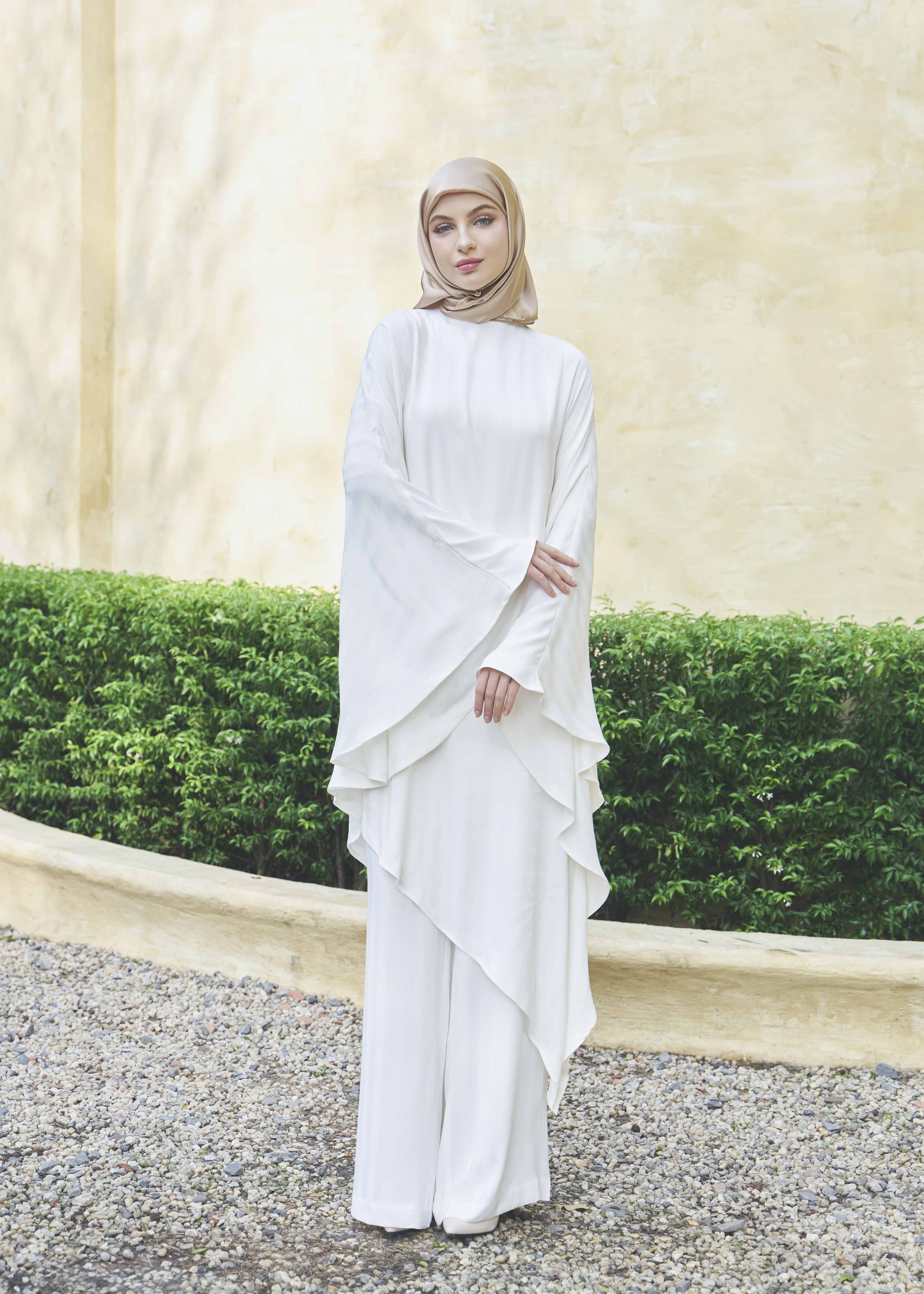 Sunset Breeze Cape Tunic - Silken Ivory by Minnaba
